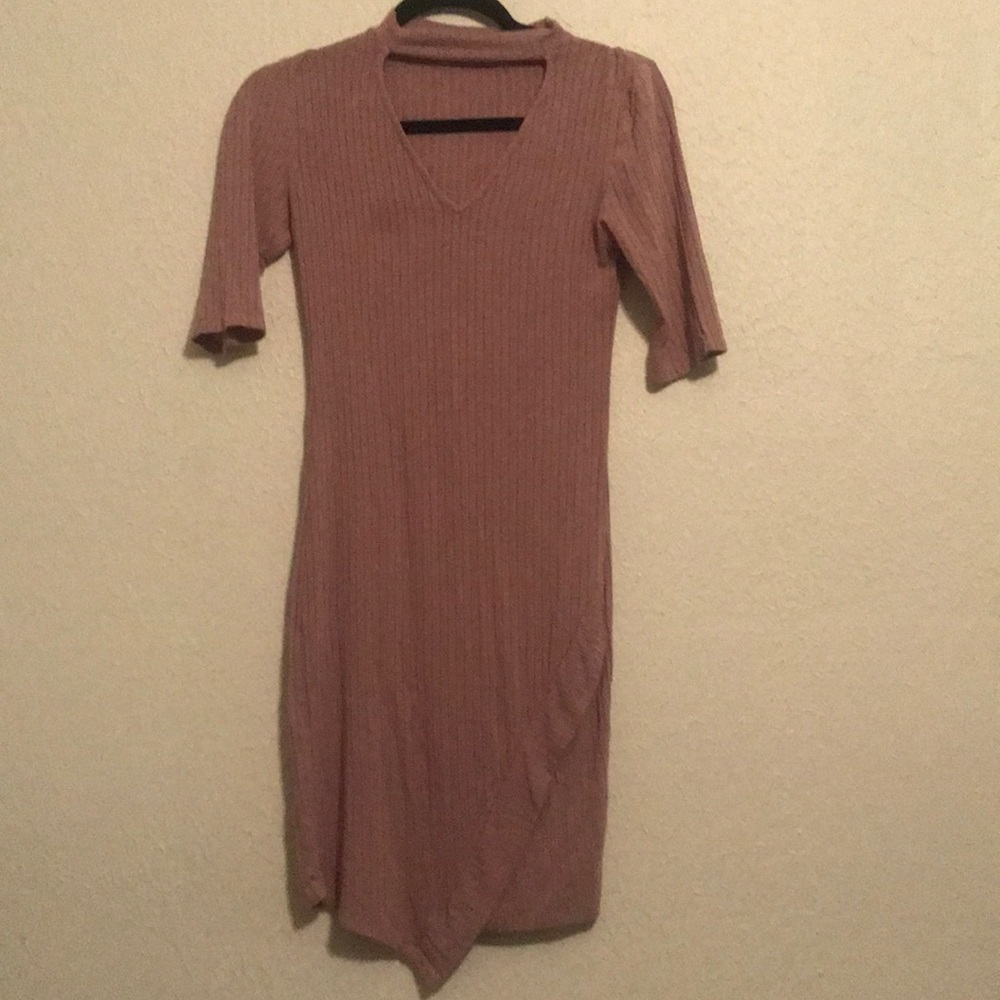 Mauve comfortable stretchy dress